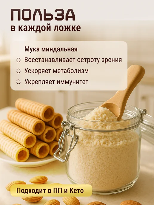 Погребок Талли Миндальная мука высшего сорта 400 гр, 400 г, фото 3