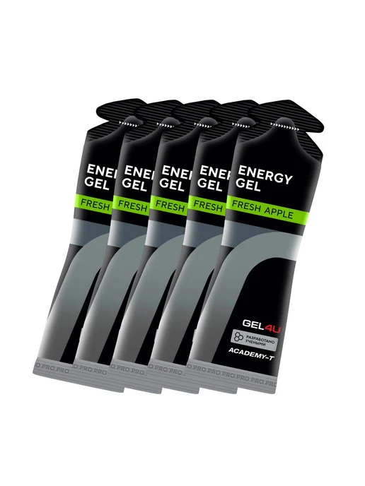 Gel4u Энергетический гель для бега 5 x 60 г, Яблоко, 5x60, 60 г, фото 4