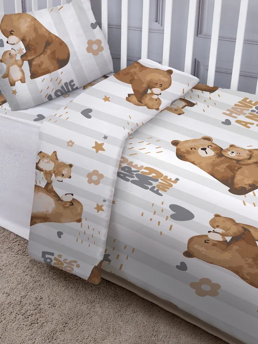 Eppel Store Постельное белье в кроватку для новорожденных 120х60 см kids, 120x60 см, фото 6