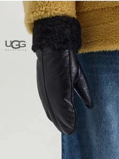 Варежки зимние непромокаемые из экокожи UGG 109722630 купить за 771 ₽ в интернет-магазине Wildberries