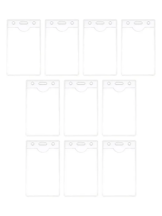 OfficeSpace 10 шт. Бейдж вертикальный 55х85, без держателя, прозрачный, 55x85, 10 шт, фото 2