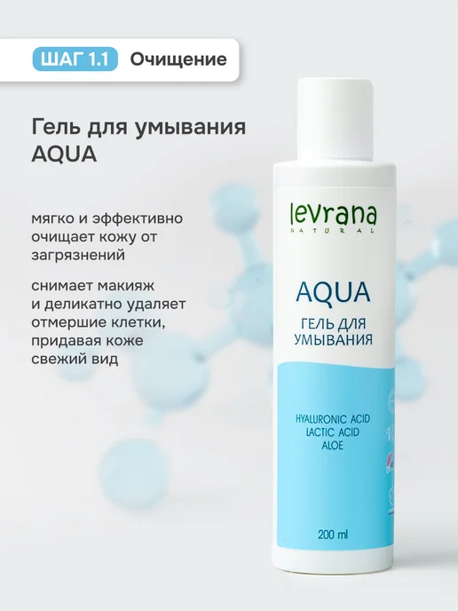 levrana Подарочный косметический бьюти бокс набор для лица AQUA, голубой, фото 3