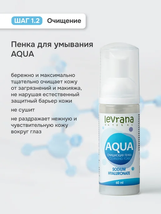 levrana Подарочный косметический бьюти бокс набор для лица AQUA, голубой, фото 4