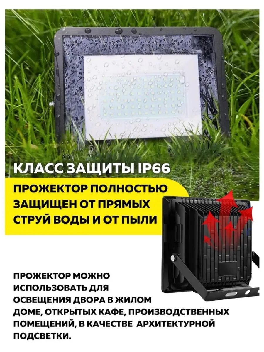 Прожектор светодиодный уличный 50вт Mini Floodlight 109825888 купить в  интернет-магазине Wildberries