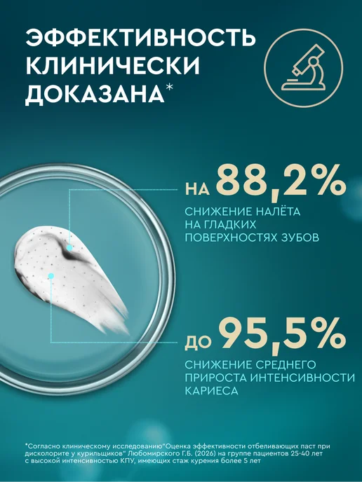 PRESIDENT Зубная паста отбеливающая для курящих Smokers, вариант, фото 5