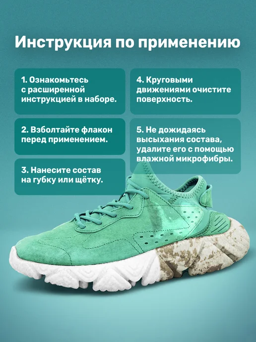 Clean Stories Purity in every step Пена очиститель средство для ухода за обувью из замши, вариант, фото 6
