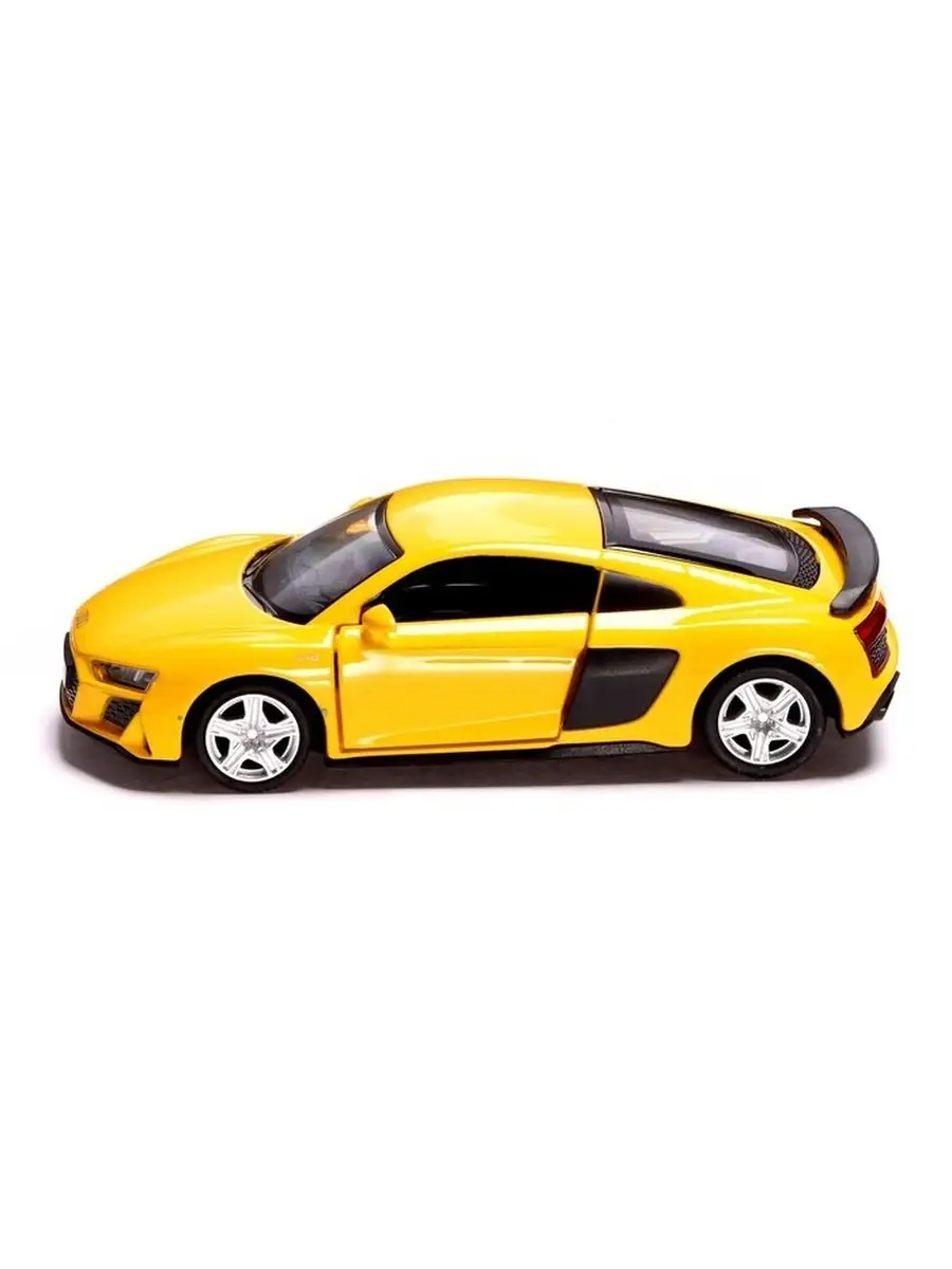 Машина металлическая AUDI R8 COUPE, 1:32, инерция, открываются двери, цвет  жёлтый Автоград 110138636 купить за 747 ₽ в интернет-магазине Wildberries