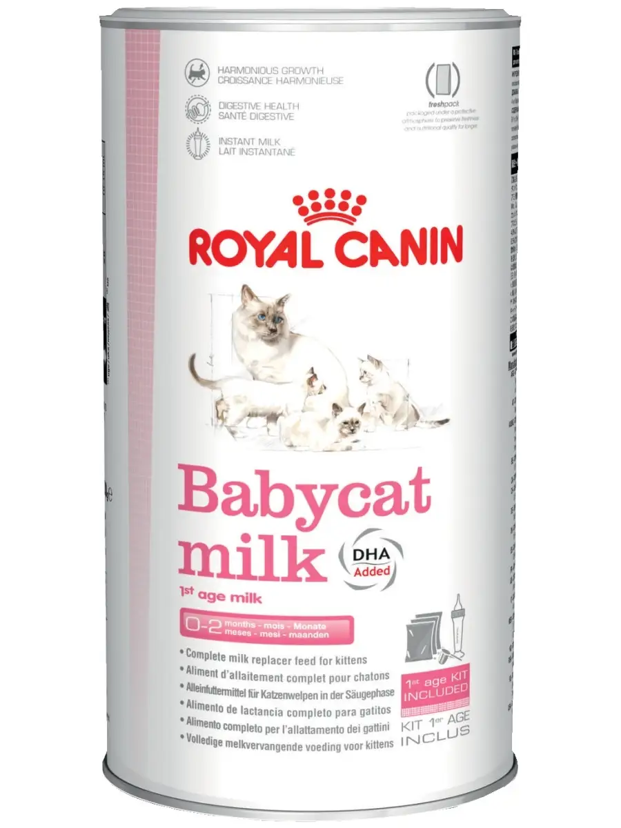 Молочная смесь Royal Canin Babycat Milk молоко для котят с рождения до 2  мес., 300 г ROYAL CANIN 110138926 купить в интернет-магазине Wildberries