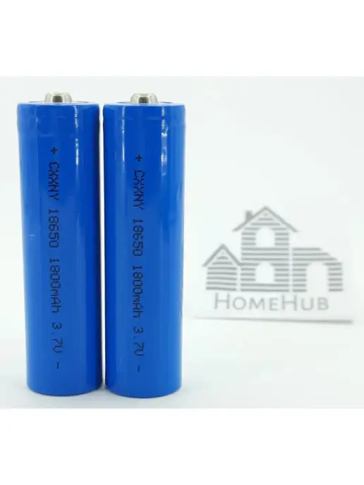 HomeHub Аккумулятор Li-ion, 18650, 3.7V, 1800mAh,с наконечником,2шт, 1800 мАч, 2 шт