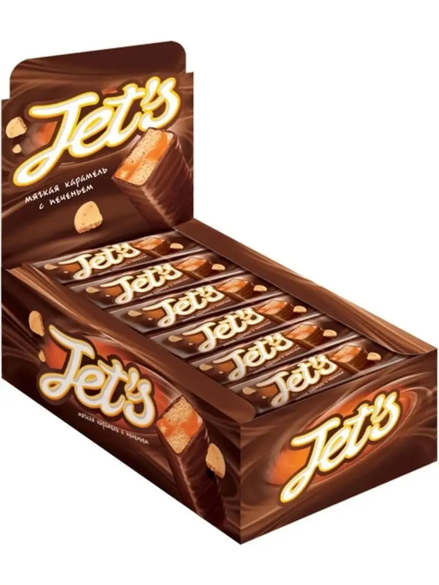 Батончик печенье карамель JETS 18 по 42г