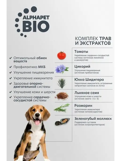 Сухой корм AlphaPet Собак.С Потрошками для собак, говядина, 2 кг, фото 7