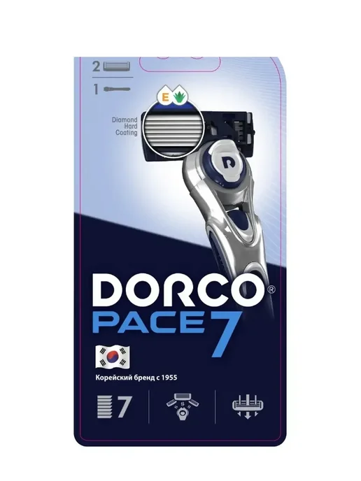 DORCO Станок для бритья Pace 7 2 сменные кассеты, вариант, фото 3
