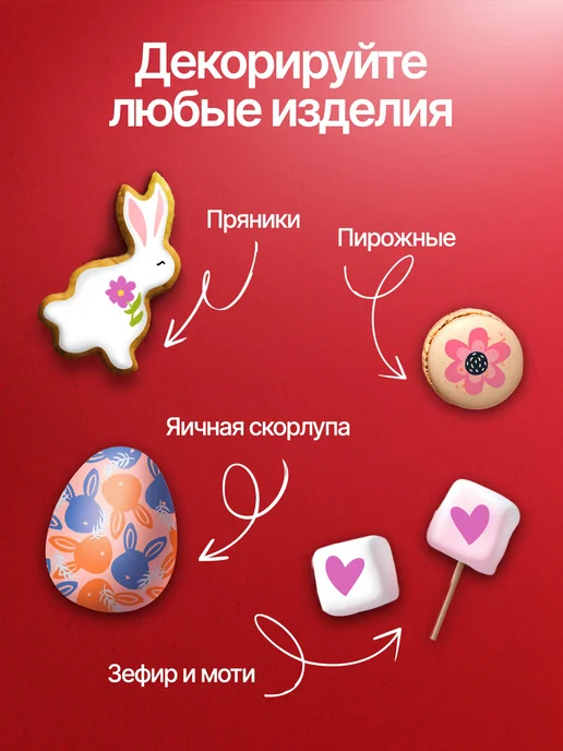 CakeMe Пищевые кондитерские фломастеры для торта, голубой, фото 4