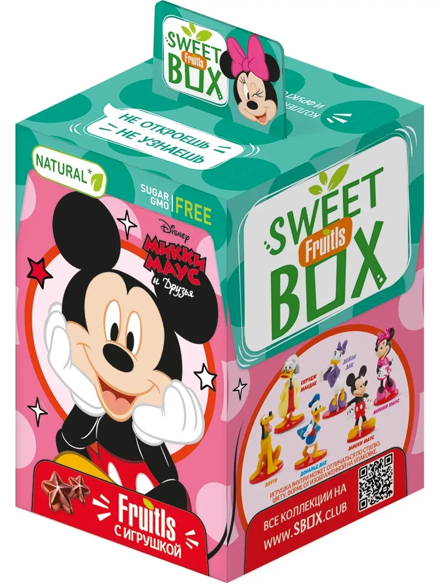 Свитбокс DISNEY MICKEY-MINNIE МИККИ МАУС, 1 шт, 5 гр. Конфитрейд 110372100  купить в интернет-магазине Wildberries