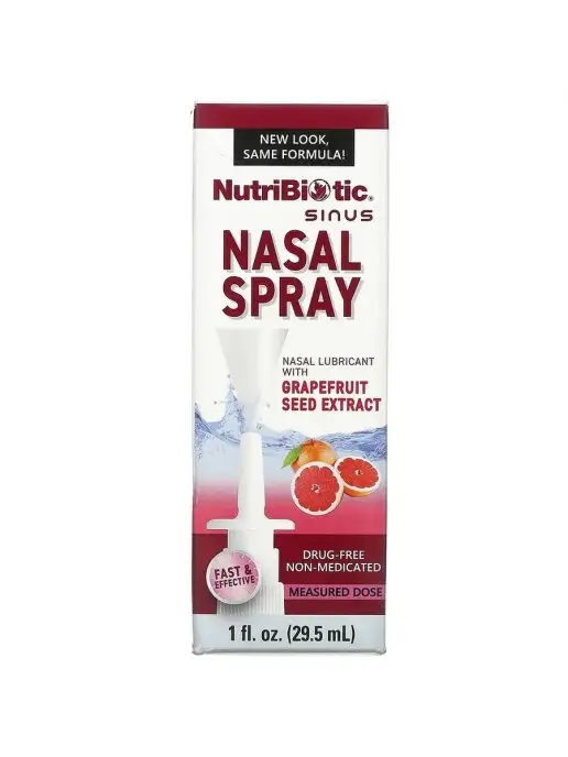 NutriBiotic Спрей для носа с экстрактом косточек грейпфрута, 29,5 мл, 29,5 мл