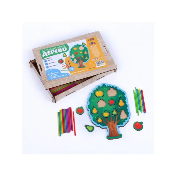 Рамка-вкладыш "Математическое дерево" развитие ребенка игрушка из дерева