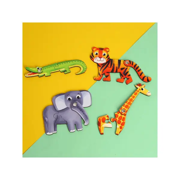 Подвижные пазлы "Игры со зверятами" развивающая игра пазл для ребенка