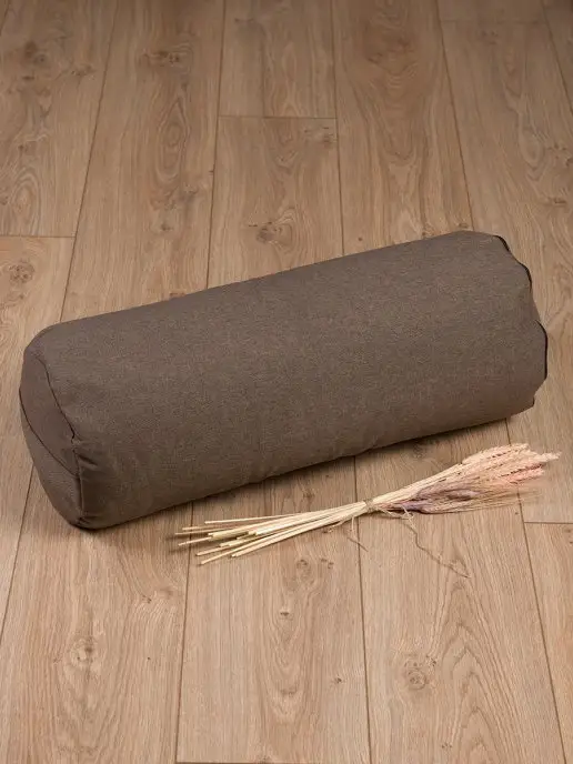 BIO-TEXTILES Подушка Валик болстер для спины с лузгой гречихи 50x22 спорт, вариант, фото 2