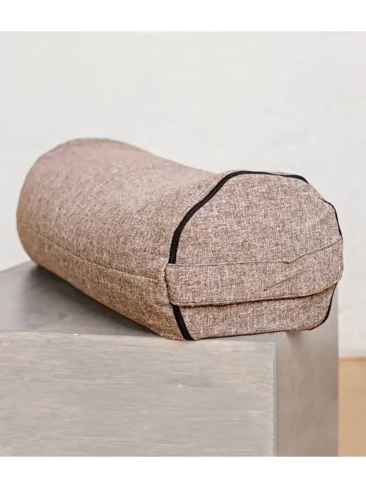 BIO-TEXTILES Подушка Валик болстер для спины с лузгой гречихи 50x22 спорт, вариант, фото 4