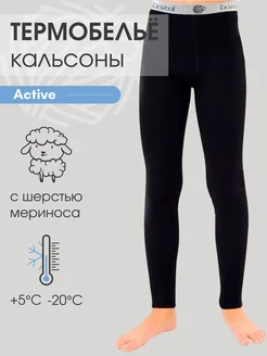 Термобелье детское кальсоны спортивные с шерстью Active Dr.Wool 110437423 купить за 1 262 ₽ в интернет-магазине Wildberries