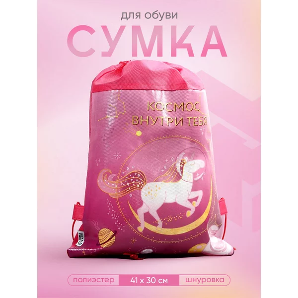 Сумка для сменной обуви школьная