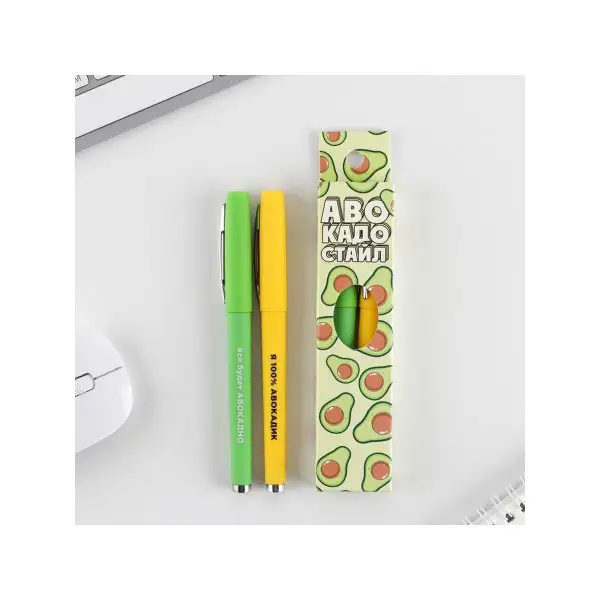 Ручка гелевая, подарочная, чёрная паста, 2 шт.