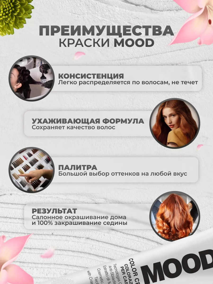 Краска для волос профессиональная 5.86 каштановый шоколадный MOOD 110565435  купить за 474 ₽ в интернет-магазине Wildberries