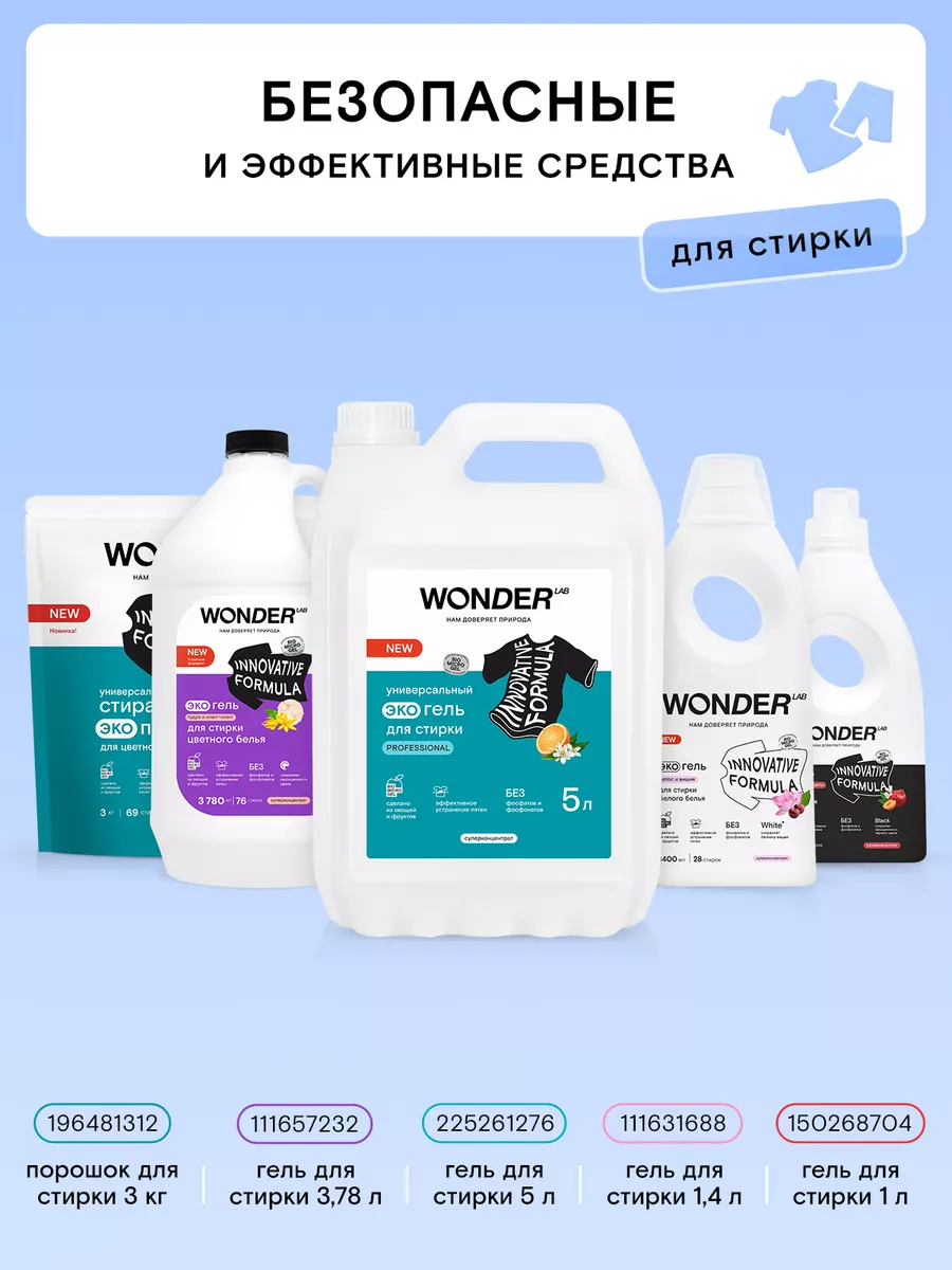 Пятновыводитель спрей для одежды эко средство от пятен жира WONDER LAB  110570631 купить в интернет-магазине Wildberries