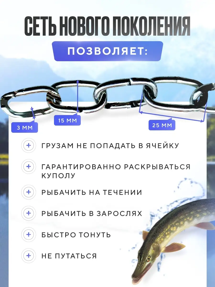 Кастинговая сеть для рыбалки с цепью с кольцом американка FIN-FISH  110613848 купить за 2 948 ₽ в интернет-магазине Wildberries