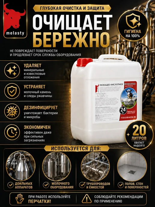 Electropastyx Кислотное дезинфицирующее моющее средство ARGOL ASID CIP, вариант, фото 4