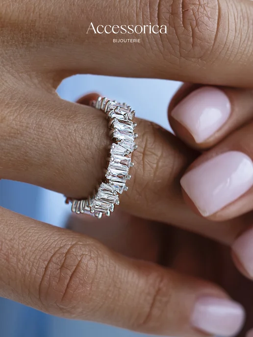 Аксессорика Кольцо бижутерия с камнем перстень широкое Accessorica, вариант