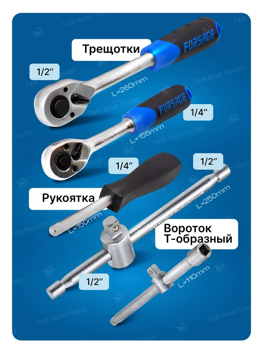 FORSAGE Набор инструментов для автомобиля 108 предметов, вариант, фото 4
