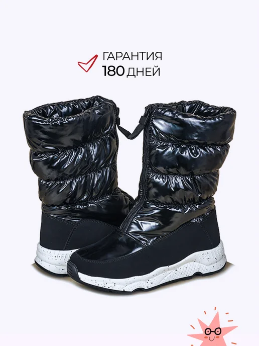 T.TACCARDI Дутики зимние детские с мехом на платформе, черный, фото 7