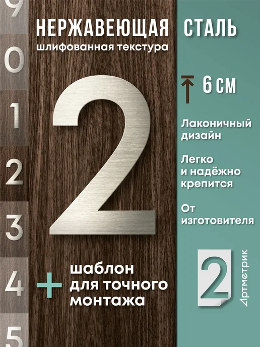 Артметрик Цифра на дверь квартиры, вариант