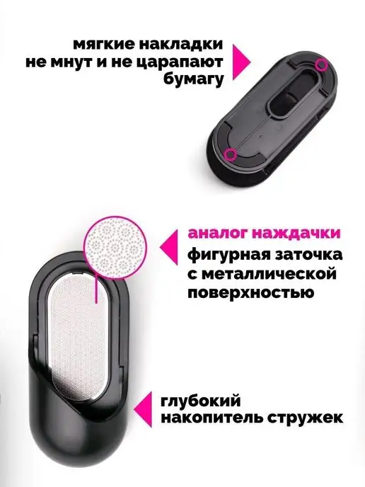 Малевичъ Точилка с зажимом для художника, для рисования, черный, фото 4