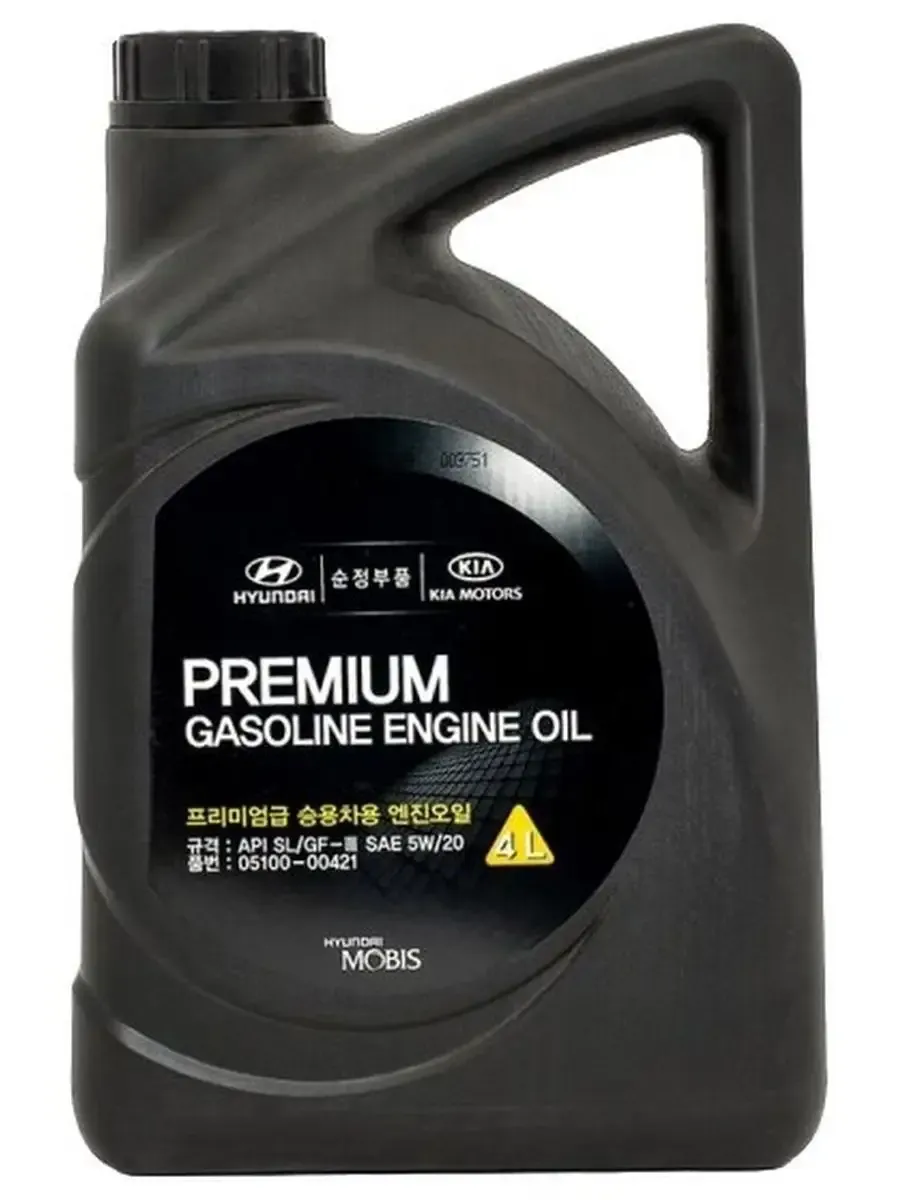 Масло моторное HYUNDAI Premium Gasoline SAE 5w20 SL/GF-3 4L Hyundai-KIA  110765389 купить в интернет-магазине Wildberries