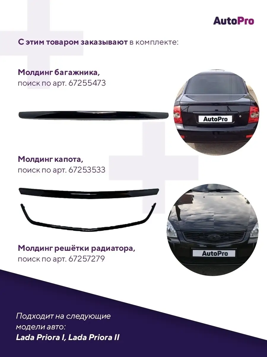 Молдинг капота Сабля 2170 Лада Приора Other car accessories 110798591  купить за 2 313 ₽ в интернет-магазине Wildberries