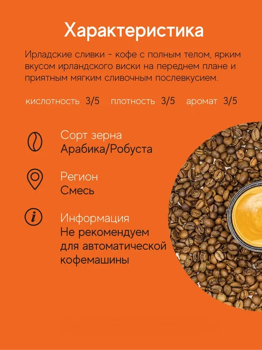 АРОМА ЧАЙ КОФЕ Кофе молотый Ирландские сливки 200 г, 200 г, фото 2