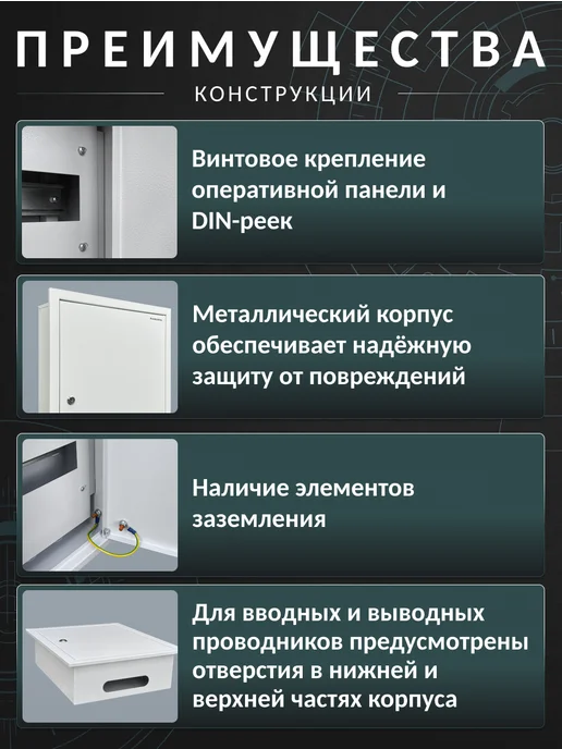 Авента Щит распределительный встраиваемый ЩРВ-24 IP31 (350x300x120), 350x300x120, фото 4