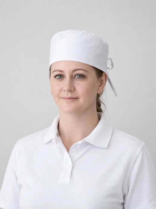 KREATEX Колпак поварской чепчик шапка-таблетка, белый, фото 6