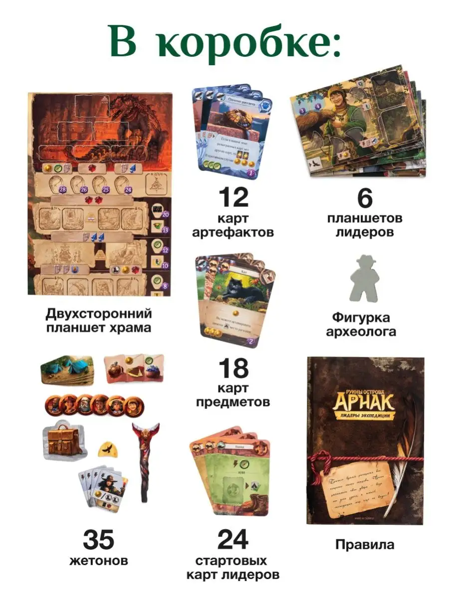 Стратегическая настольная игра Руины Острова Арнак GaGa Games 110918658  купить в интернет-магазине Wildberries