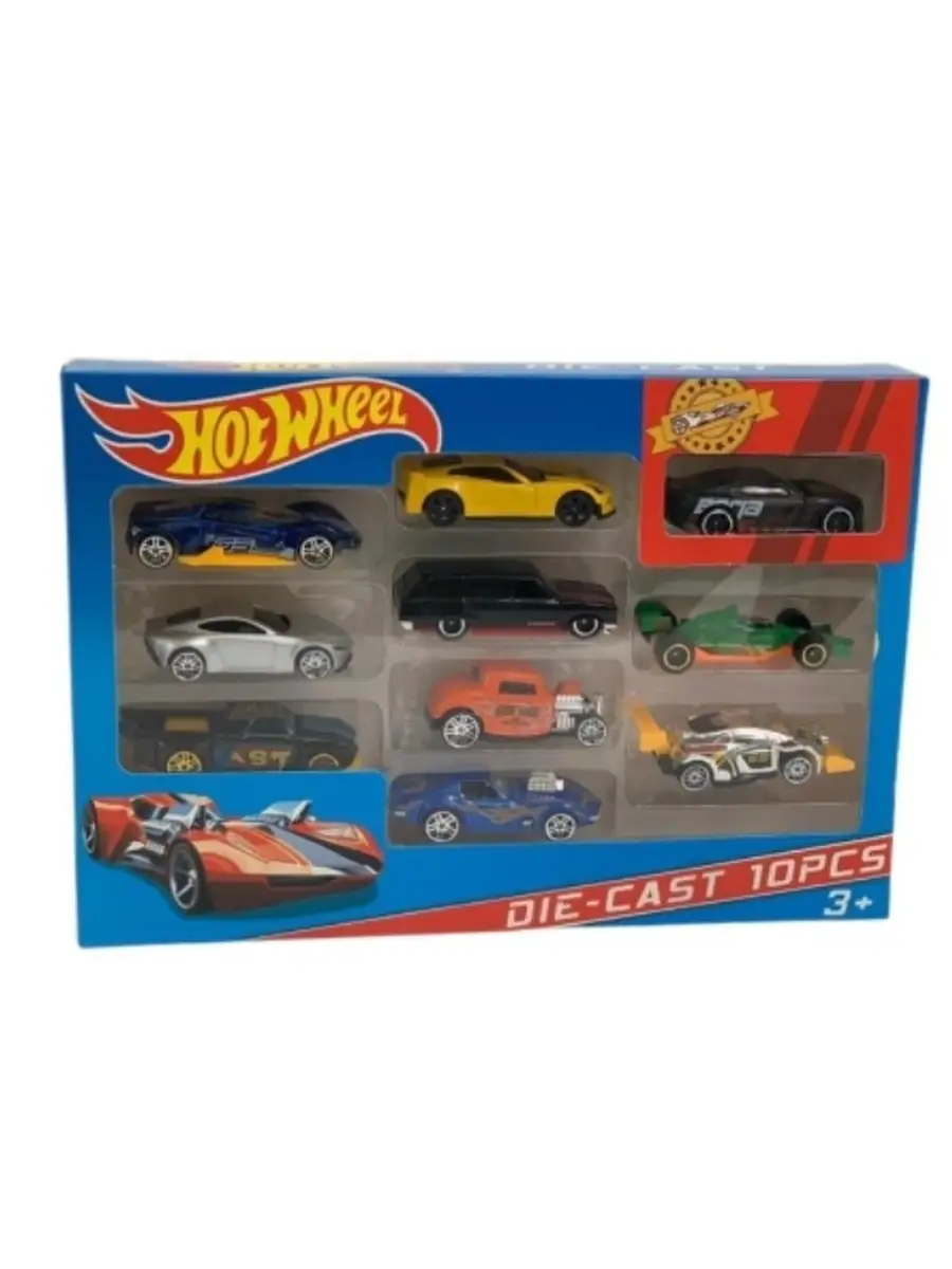 набор машинок Hot&Wheels/10 штук Hot Wheels хот вилс 110935598 купить за 1  822 ₽ в интернет-магазине Wildberries