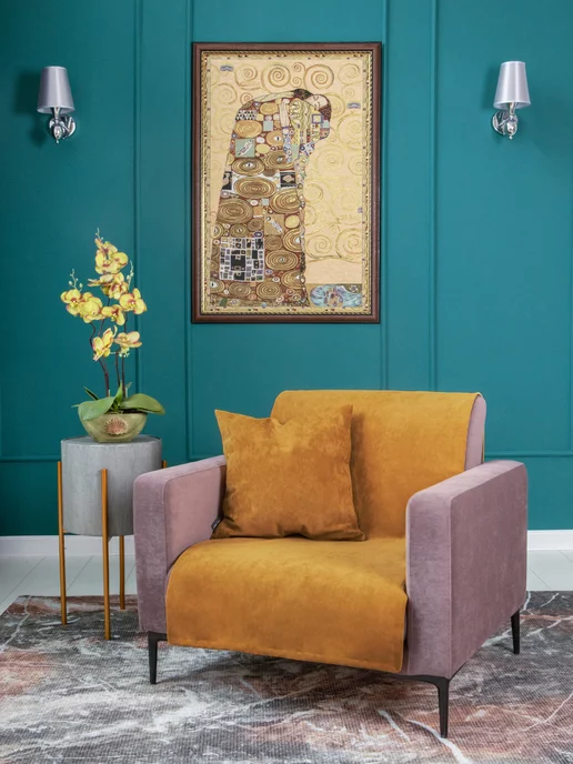 DECOR MAGIC Покрывало Накидка 65х170 OPERA GOLD на кресло, 65x170, фото 6