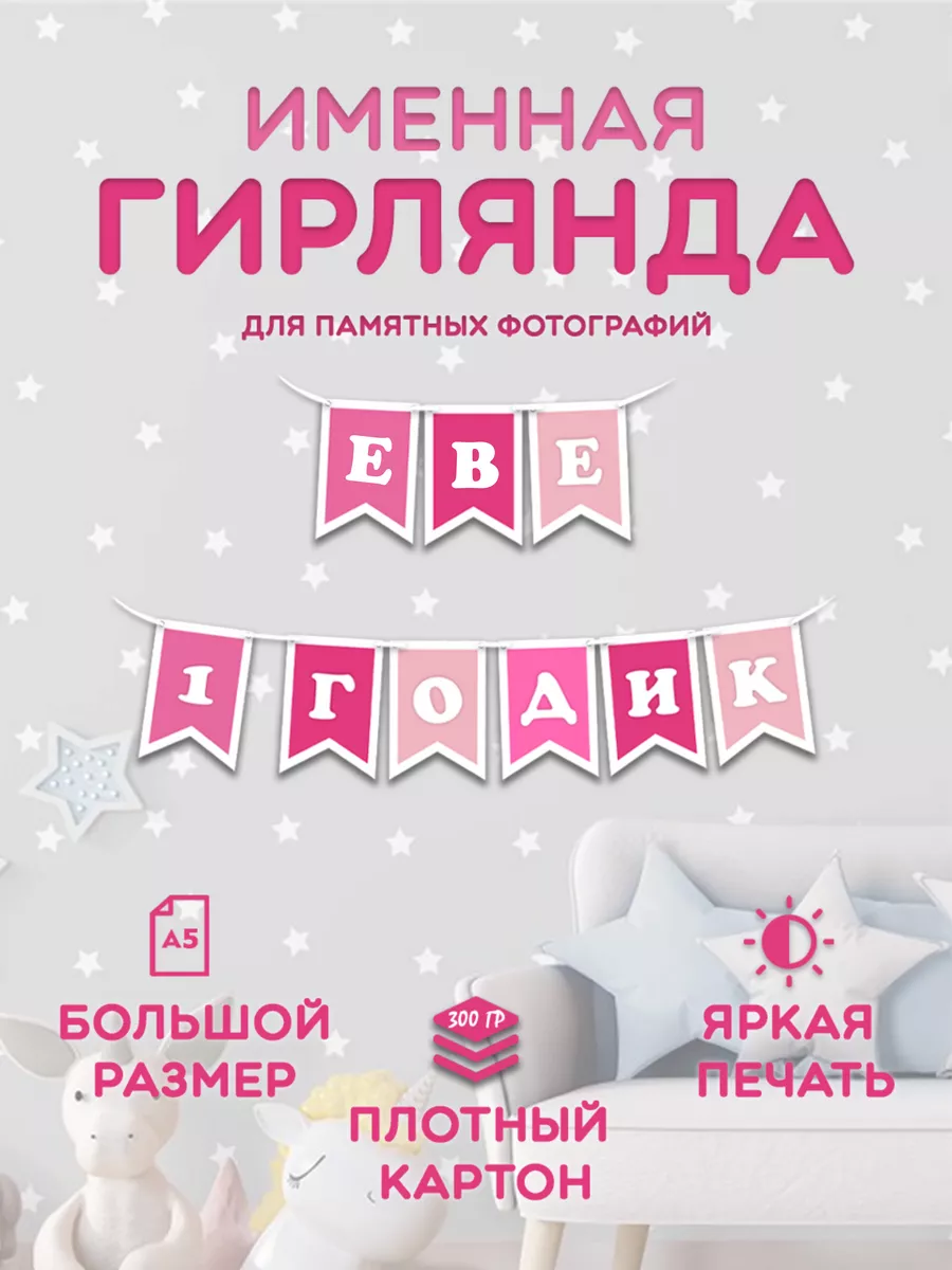 Гирлянда с днем рождения...