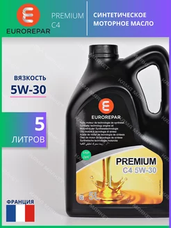 PREMIUM C4 моторное масло 5W30 синтетическое 5л EUROREPAR 111160256 купить за 5 216 ₽ в интернет-магазине Wildberries