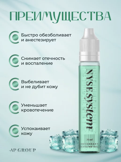 AP GROUP Анестезия вторичная для перманента татуажа тату Пестова, 30 мл, фото 2