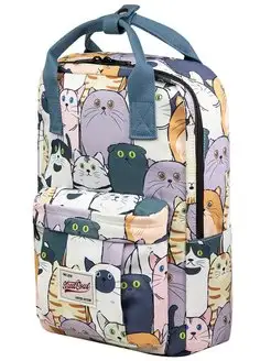 Сумка-рюкзак городской тканевый с принтом коты Street Soul 111413395 купить за 2 390 ₽ в интернет-магазине Wildberries