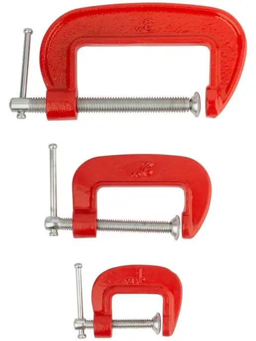 FIT Набор струбцин мини тип "G" 25мм 50мм 75мм 3 шт 59230, 3 шт