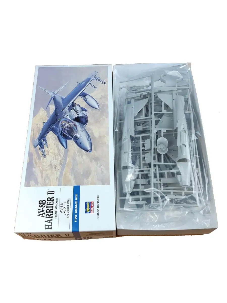 Сборная модель, Самолет AV-8B HARRIER II Hasegawa, Япония, масштаб 1/72.  Hasegawa 111469434 купить за 1 755 ₽ в интернет-магазине Wildberries