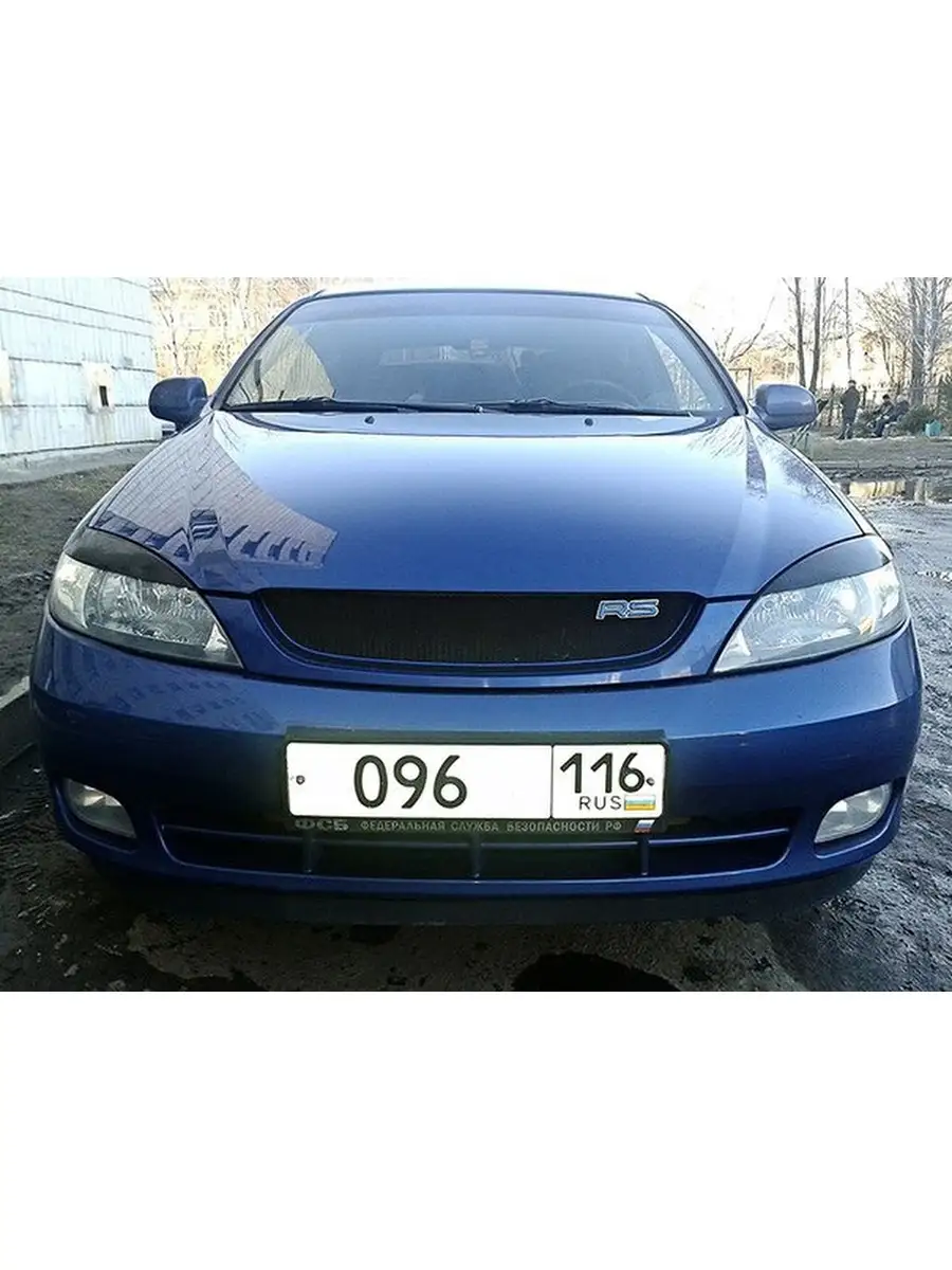 Реснички накладки на фары CHEVROLET LACETTI ХЭТЧБЕК 2003-2013 длинные, чёрный